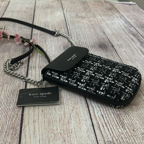 NWT Kate Spade Steffie Tweed Phone Crossbody - Picture 7 of 10